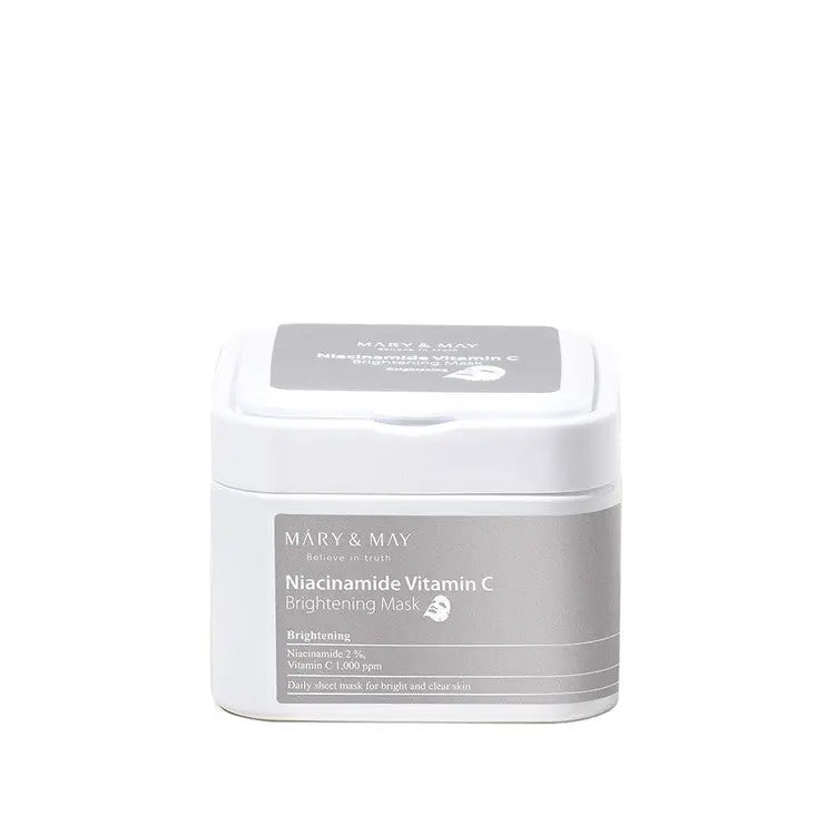 Mary & May Niacinamide Vitamin C Brightening Mask, pot met 30 sheetmaskers