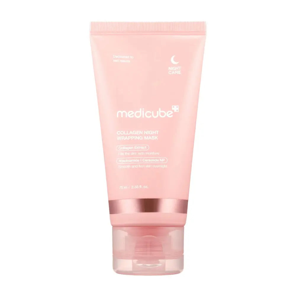 Medicube Collagen Night Wrapping Mask 75 ml in roze tube
