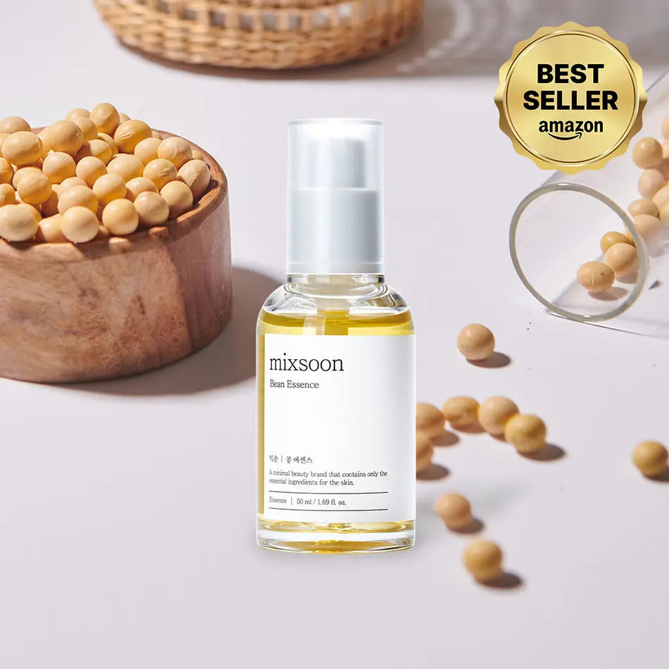 mixsoon Bean Essence, flacon tussen sojabonen, bestseller bij Amazon