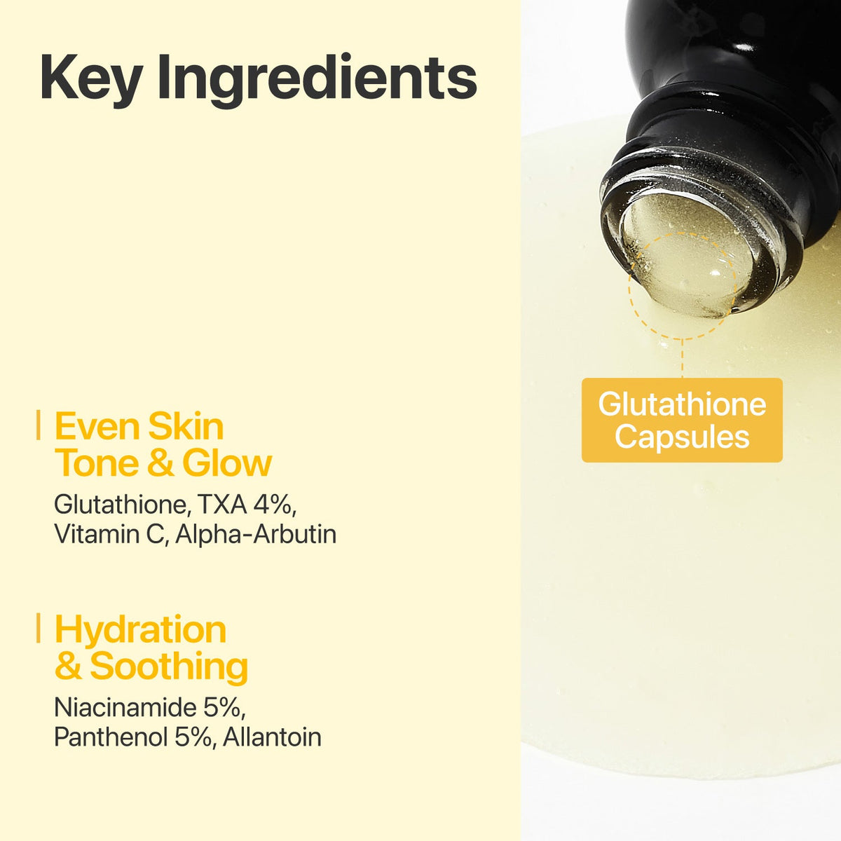 Numbuzin No.5 Vitamin Concentrated Serum, overzicht van de hoofdingrediënten