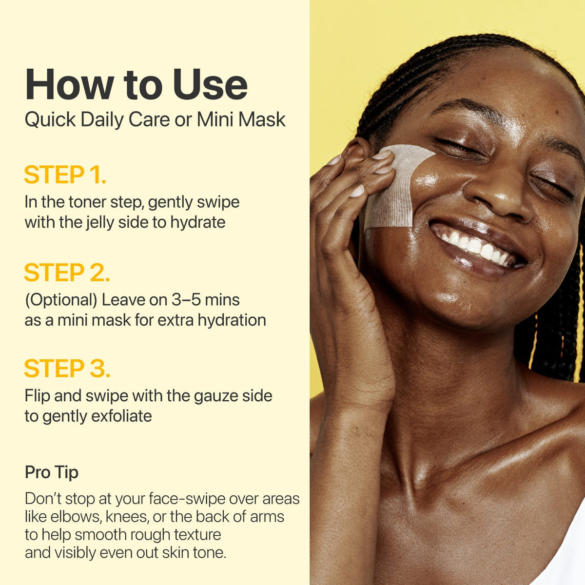 Numbuzin No.5 Vitamin-Niacinamide Concentrated Pad, gebruik in 3 stappen na het reinigen