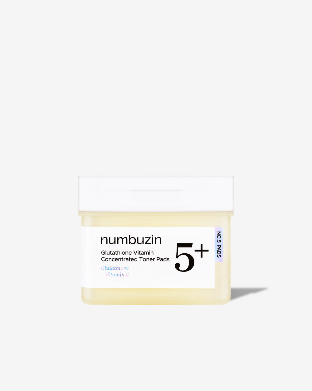 Numbuzin No.5 Vitamin-Niacinamide Concentrated Pad in nieuwe verpakking op witte achtergrond