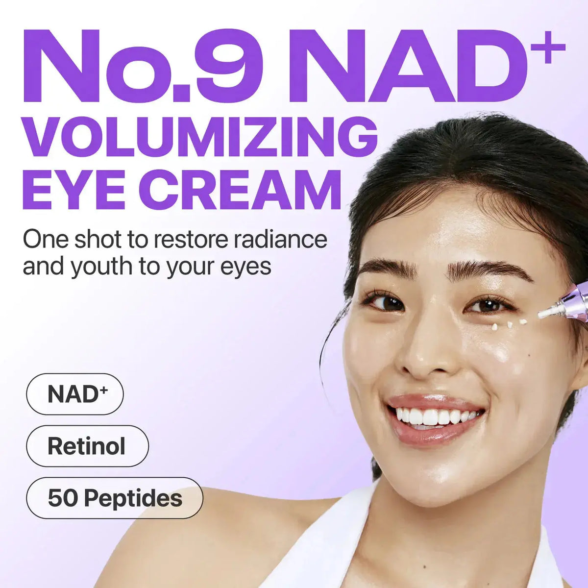 Numbuzin No.9 NAD+ Retinol Volumetox Eye Cream met NAD+, retinol en 50 peptiden