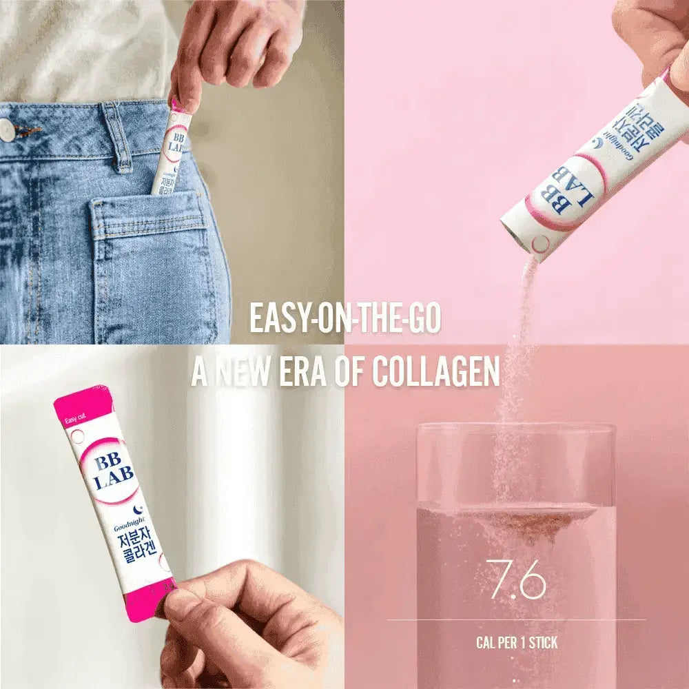 Nutrione BB LAB Goodnight Low Molecular Collagen, losse stick makkelijk mee te nemen