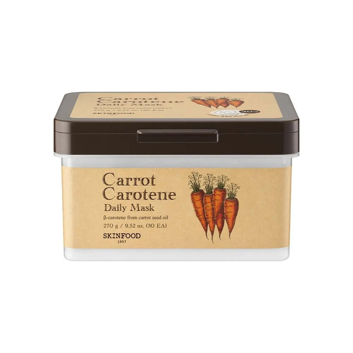 SKINFOOD Carrot Carotene Daily Mask, doos met dagelijkse maskerpads
