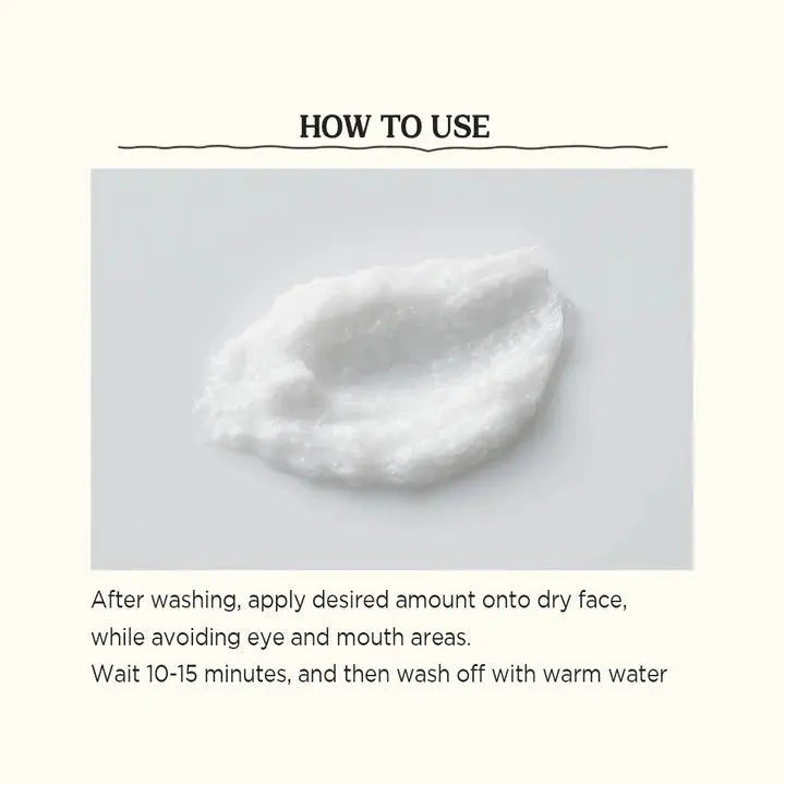 SKINFOOD Rice Mask Wash Off, gebruik: na het reinigen aanbrengen, 10 tot 15 minuten laten zitten, afspoelen