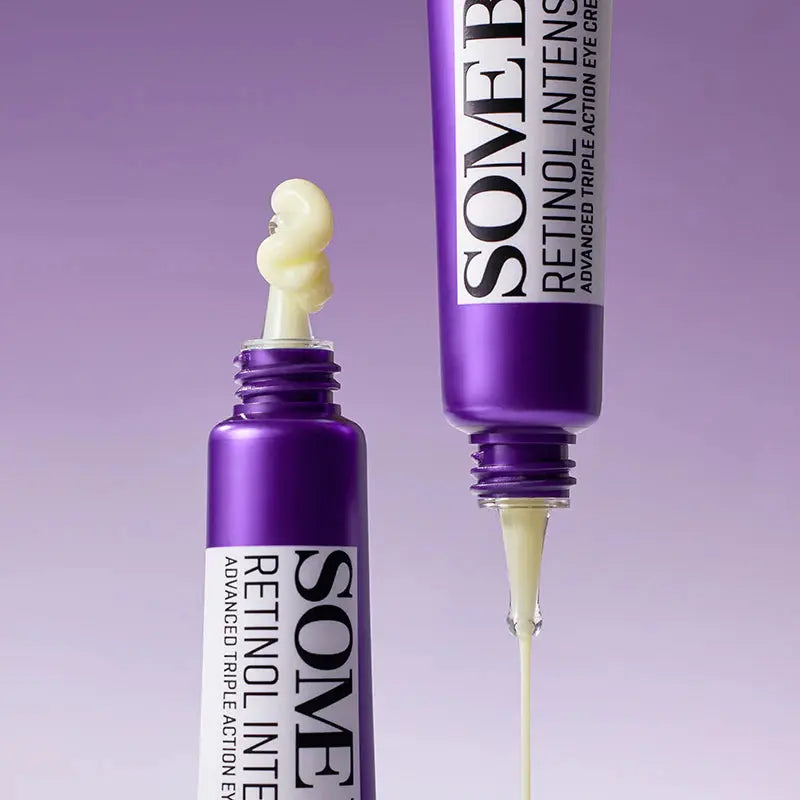 SOME BY MI Retinol Intense Advanced Triple Action Eye Cream, twee tubes met crème uit de tip
